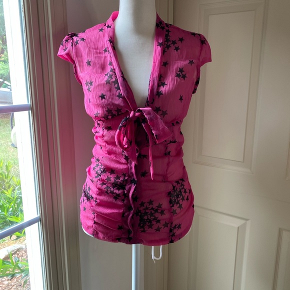 Sheer front tie top - Picture 3 of 11